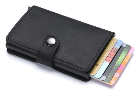 wallet that pops up credit cards rfid|rfid blocking card wallet.